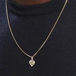 Marc Orian Pendentifs|Bijoux Homme > Pendentif Eudocie Coeur Lettre Or Jaune