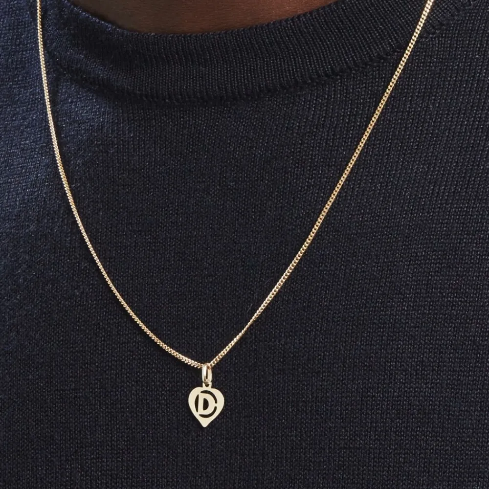 Marc Orian Pendentifs|Bijoux Homme > Pendentif Eudocie Coeur Lettre Or Jaune