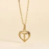 Marc Orian Pendentifs|Bijoux Homme > Pendentif Eudocie Coeur Lettre Or Jaune