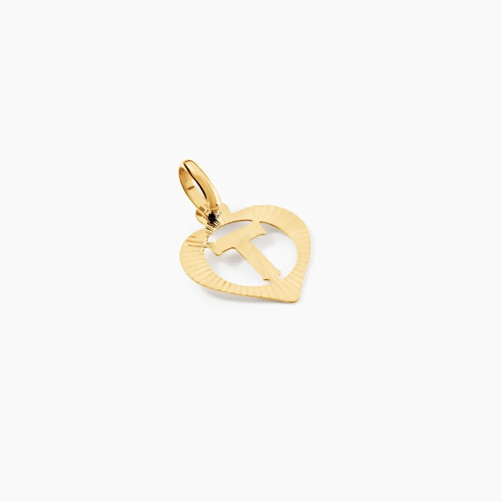 Marc Orian Pendentifs|Bijoux Homme > Pendentif Eudocie Coeur Lettre Or Jaune