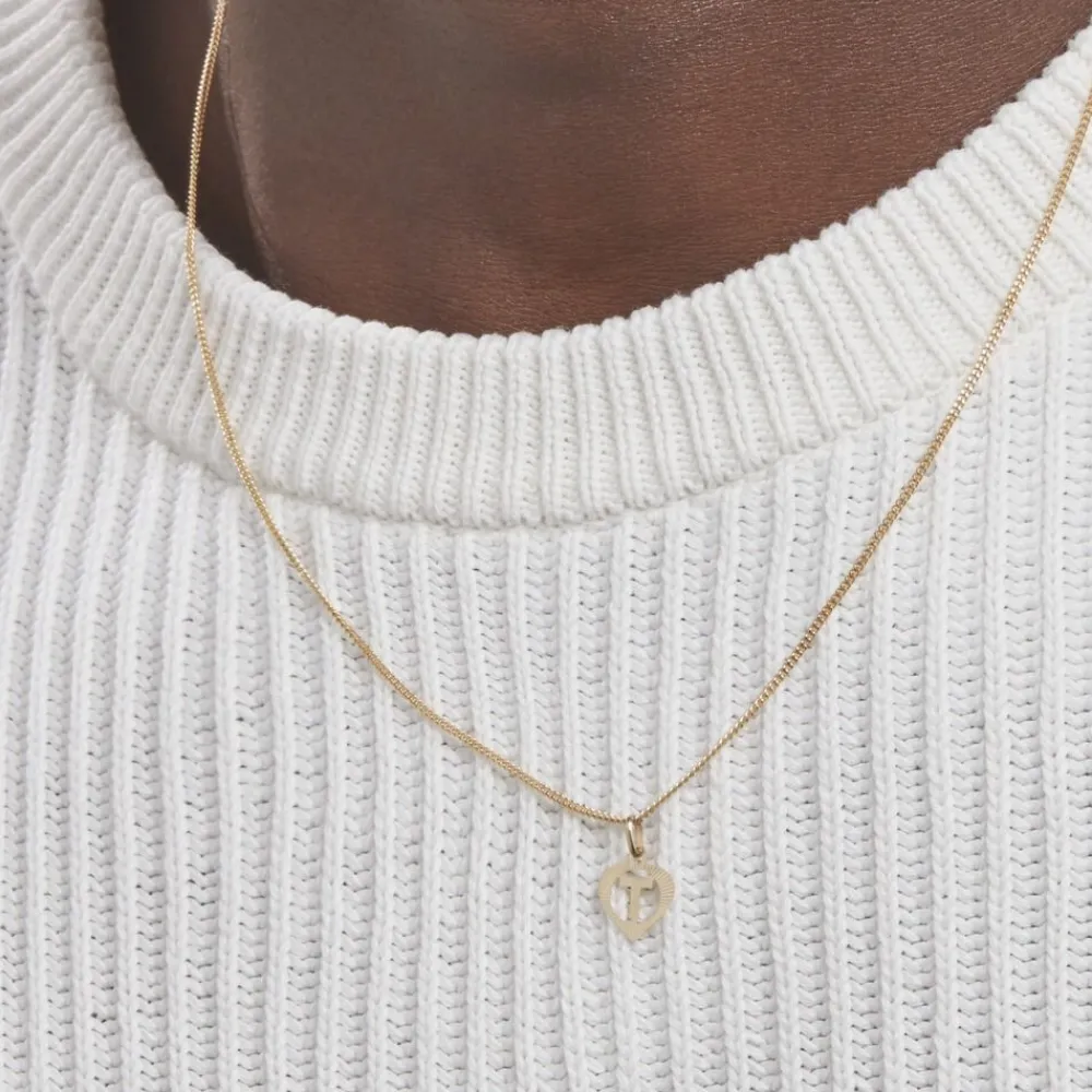Marc Orian Pendentifs|Bijoux Homme > Pendentif Eudocie Coeur Lettre Or Jaune