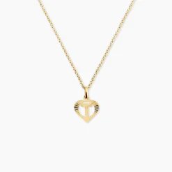 Marc Orian Pendentifs|Bijoux Homme > Pendentif Eudocie Coeur Lettre Or Jaune