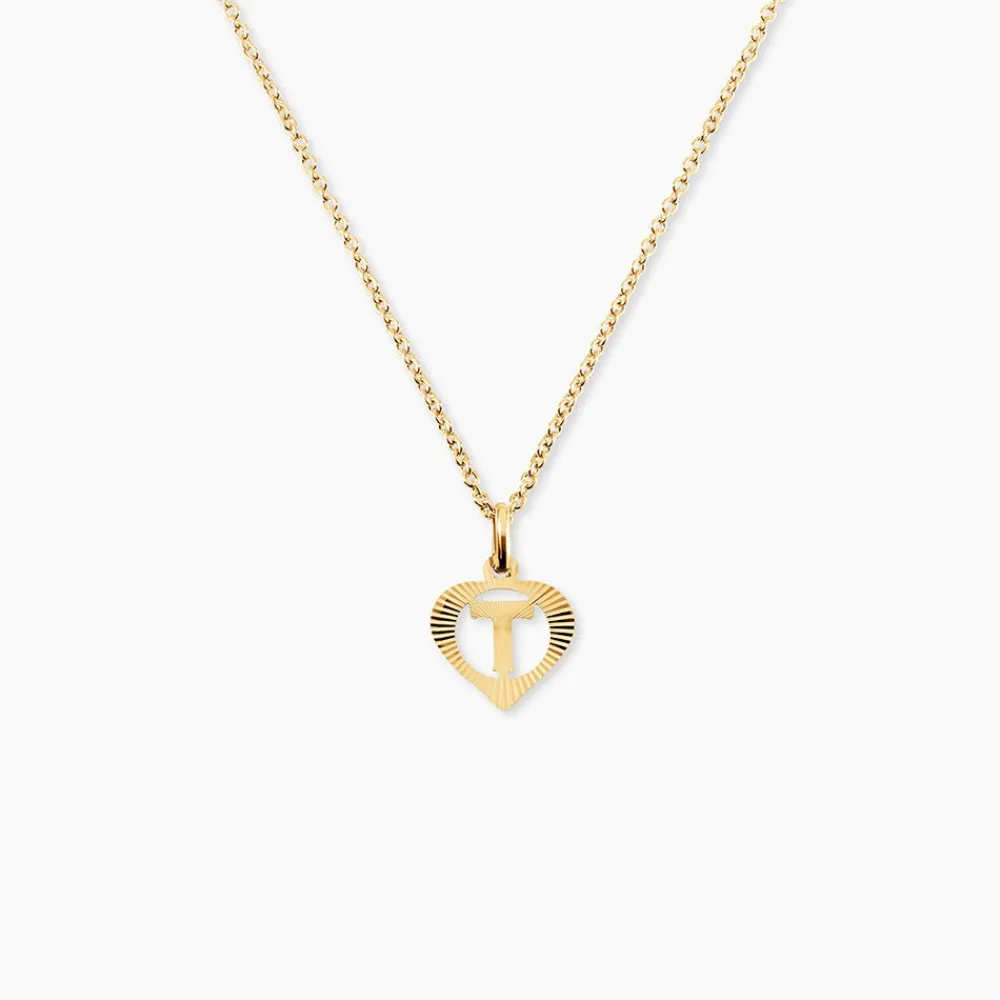 Marc Orian Pendentifs|Bijoux Homme > Pendentif Eudocie Coeur Lettre Or Jaune