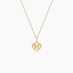 Marc Orian Pendentifs|Pendentifs > Pendentif Eudocie Coeur Lettre Or Jaune