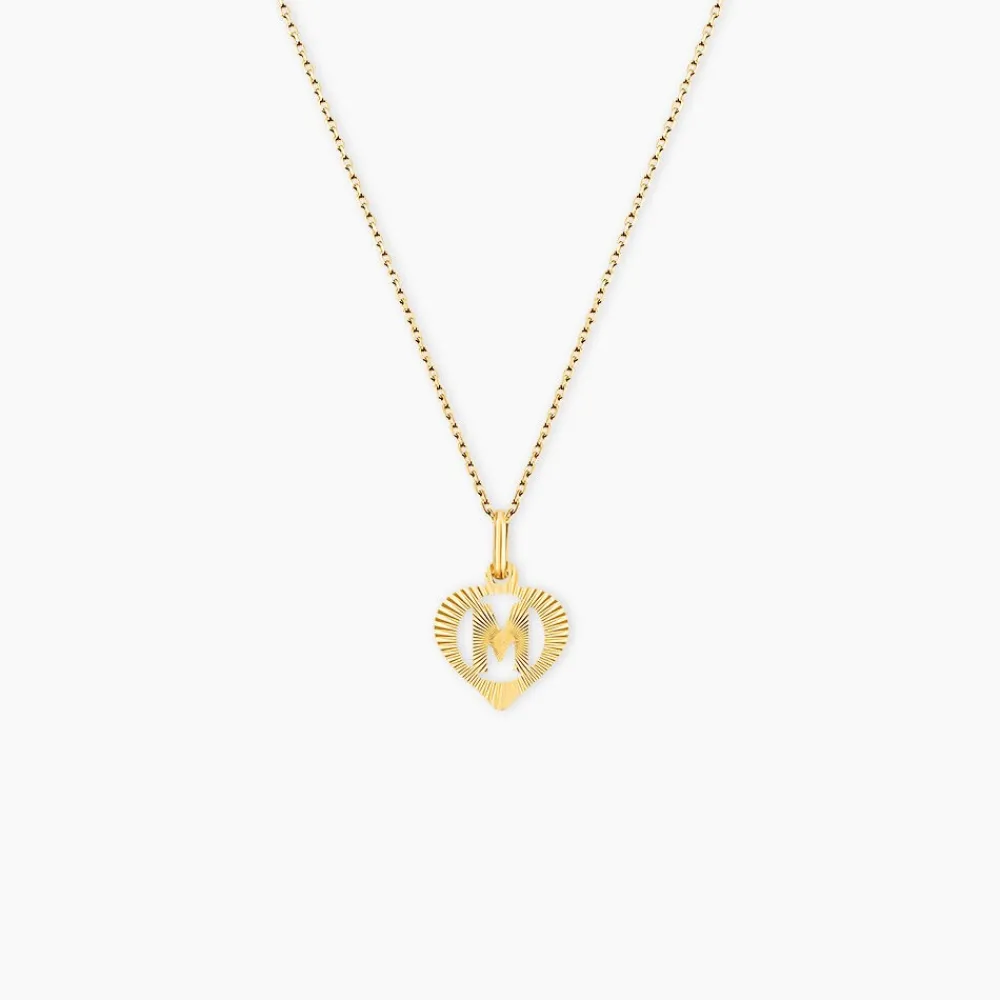 Marc Orian Pendentifs|Pendentifs > Pendentif Eudocie Coeur Lettre Or Jaune