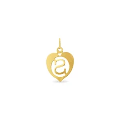 Marc Orian Pendentifs|Pendentifs > Pendentif Eudocie Coeur Lettre Or Jaune