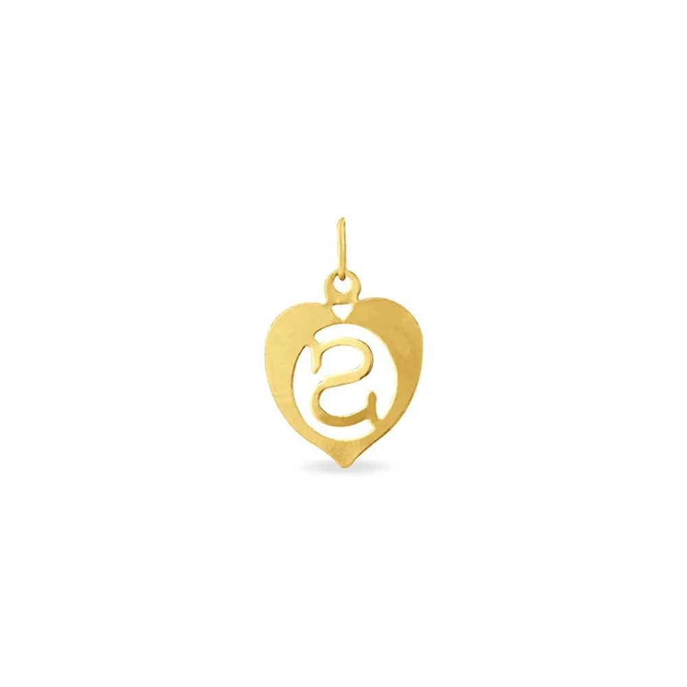 Marc Orian Pendentifs|Pendentifs > Pendentif Eudocie Coeur Lettre Or Jaune