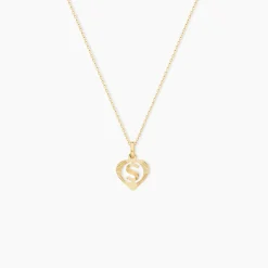 Marc Orian Pendentifs|Pendentifs > Pendentif Eudocie Coeur Lettre Or Jaune