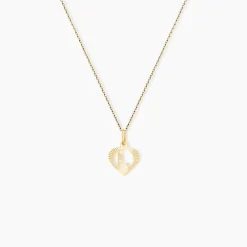 Marc Orian Pendentifs|Pendentifs > Pendentif Eudocie Coeur Lettre Or Jaune