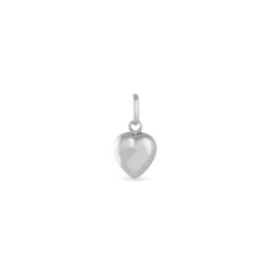 Pendentif Eudocie Coeur Lisse Or Blanc