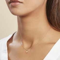 Marc Orian Pendentifs|Bijoux Homme > Pendentif Eudocie Coeur Mat Et Brillant Or Jaune