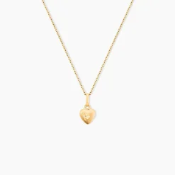 Marc Orian Pendentifs|Bijoux Homme > Pendentif Eudocie Coeur Mat Et Brillant Or Jaune