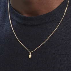 Marc Orian Pendentifs|Bijoux Homme > Pendentif Eudocie Coeur Mat Et Brillant Or Jaune