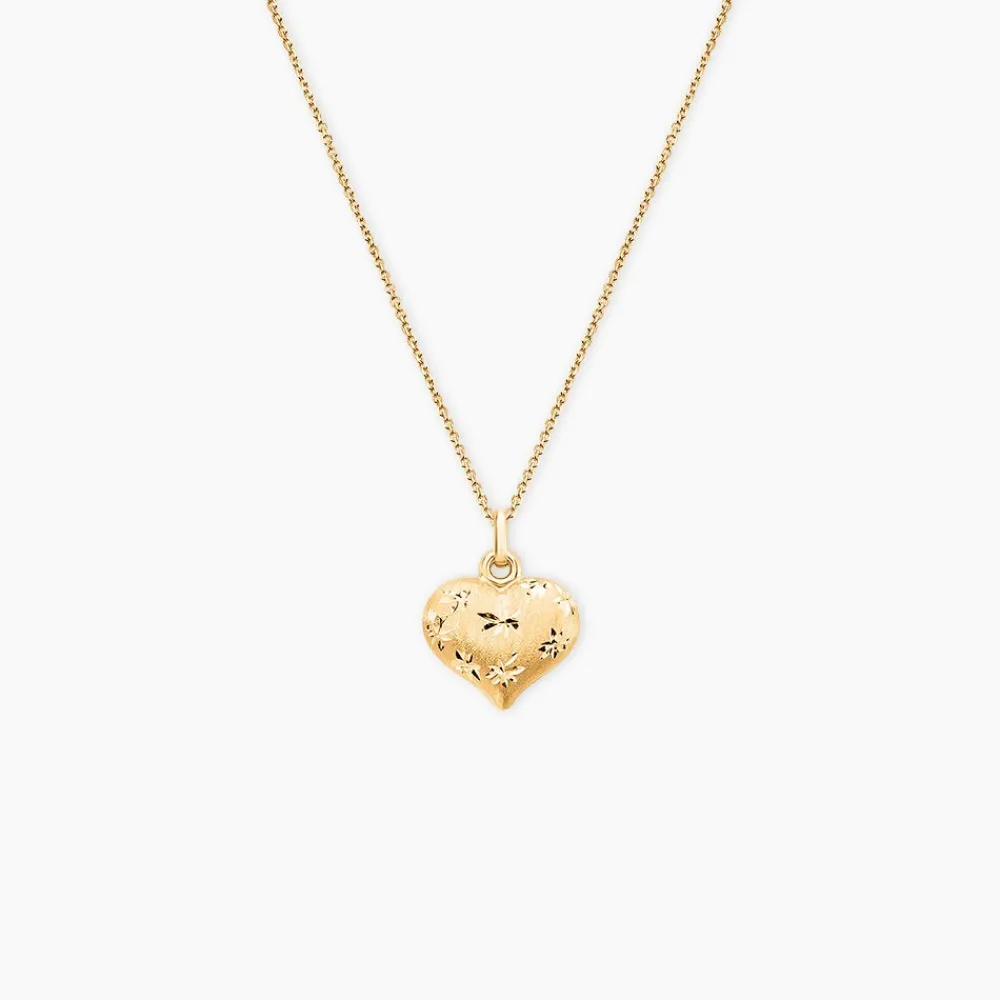 Marc Orian Pendentifs|Pendentifs > Pendentif Eudocie Coeur Mat Et Brillant Or Jaune
