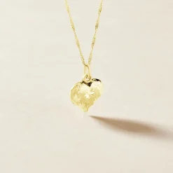 Marc Orian Pendentifs|Pendentifs > Pendentif Eudocie Coeur Mat Et Brillant Or Jaune