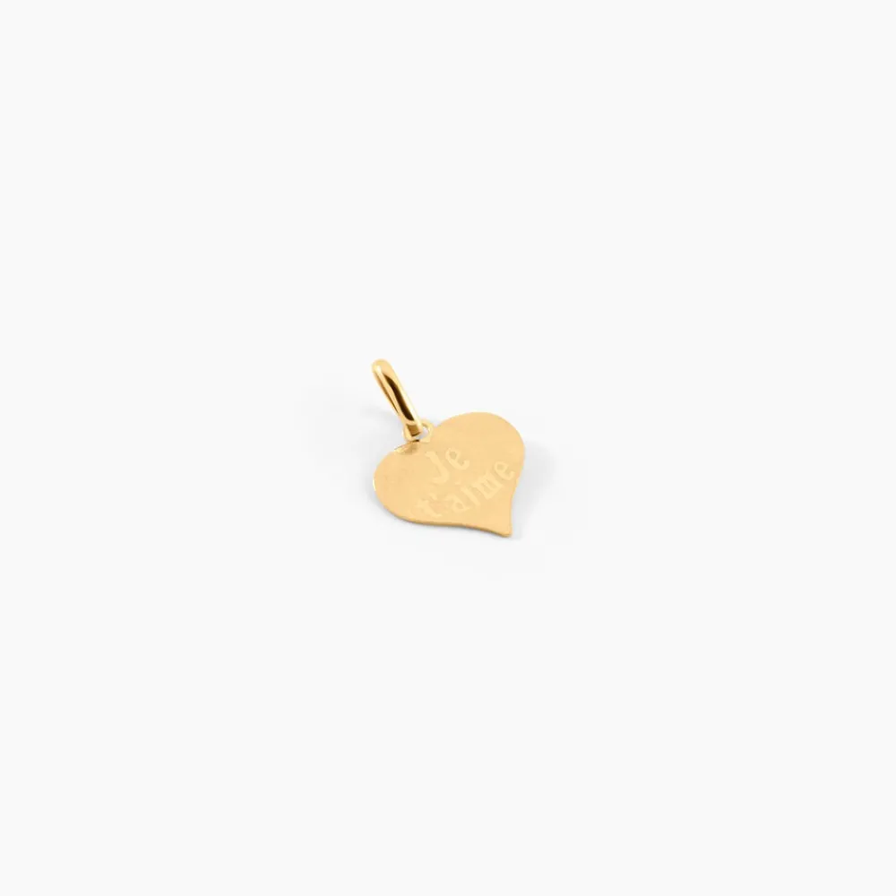 Marc Orian Pendentifs|Pendentifs > Pendentif Eudocie Coeur Message Or Jaune