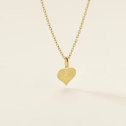 Marc Orian Pendentifs|Pendentifs > Pendentif Eudocie Coeur Message Or Jaune