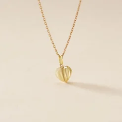 Marc Orian Pendentifs|Bijoux Homme > Pendentif Eudocie Coeur Stri Or Jaune