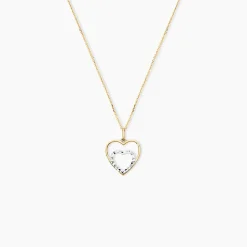 Marc Orian Idées Cadeaux Femme|Bijoux Or > Pendentif Eudocie Double Coeurs Or Bicolore