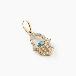 Marc Orian Bijoux Zirconium|Pendentifs > Pendentif Fatima Or Jaune Oxyde De Zirconium
