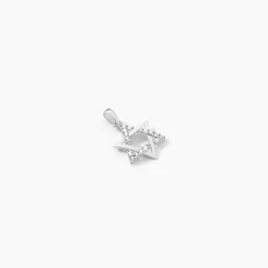 Pendentif Faye Or Blanc Oxyde De Zirconium