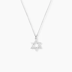 Pendentif Faye Or Blanc Oxyde De Zirconium