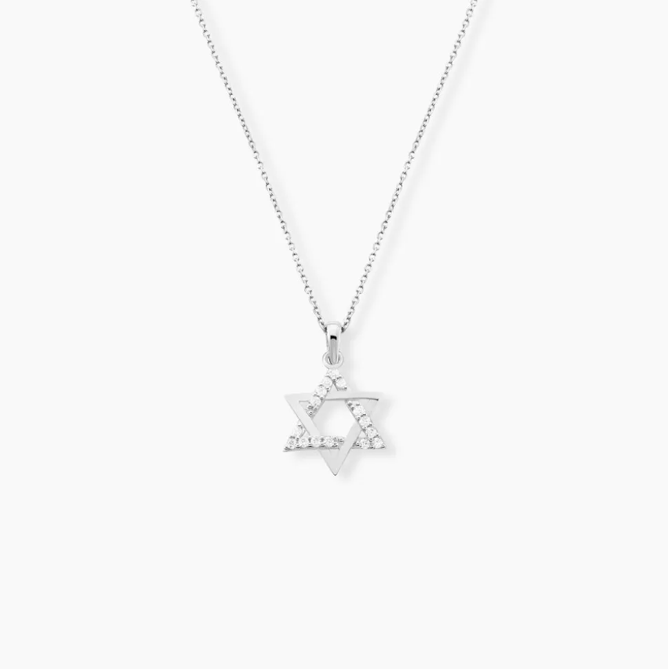 Pendentif Faye Or Blanc Oxyde De Zirconium