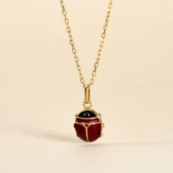 Marc Orian Pendentifs|Bijoux Enfant > Pendentif Fedelina Coccinelle Or Jaune