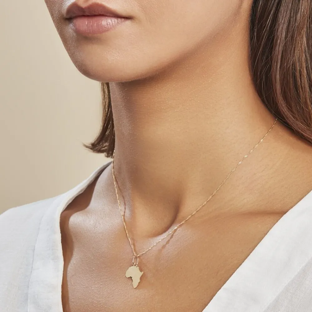 Marc Orian Pendentifs|Pendentifs Personnalisés > Pendentif Gaietana Afrique Or Jaune