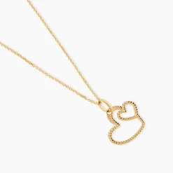 Marc Orian Pendentifs|Pendentifs > Pendentif Glady Coeurs Diamantes Or Jaune