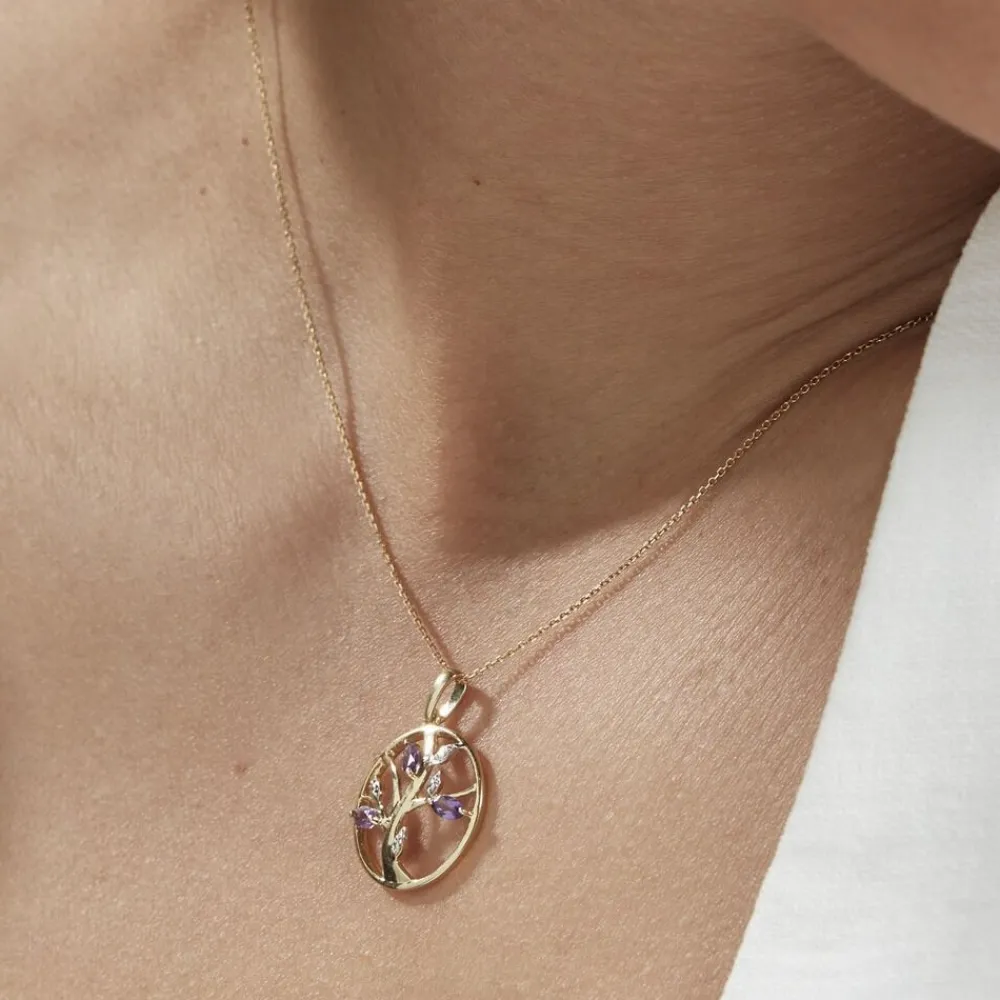 Marc Orian Anniversaire De Mariage|Pendentifs > Pendentif Godolieba Or Jaune Amethyste Violet