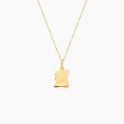 Marc Orian Pendentifs|Pendentifs Personnalisés > Pendentif Golda Ange Parchemin Or Jaune