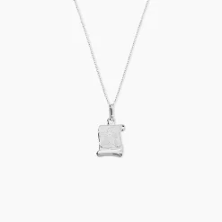 Marc Orian Pendentifs|Pendentifs Personnalisés > Pendentif Golda Ange Parchemin Or Blanc