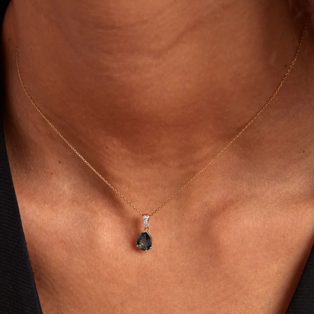 Marc Orian Anniversaire De Mariage|Pendentifs > Pendentif Gorgel Or Jaune Topaze Oxyde De Zirconium or jaune topaze bleu london