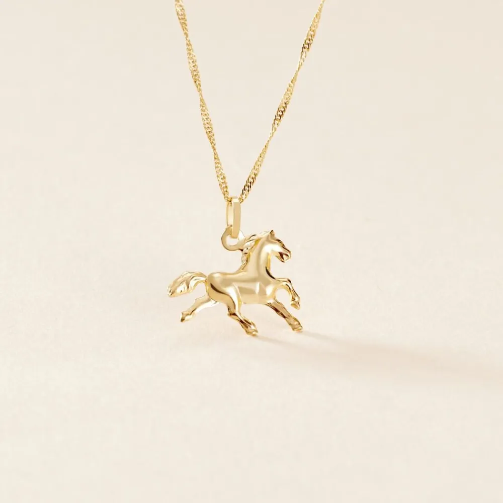 Marc Orian Pendentifs|Bijoux Homme > Pendentif Hagan Cheval Or Jaune