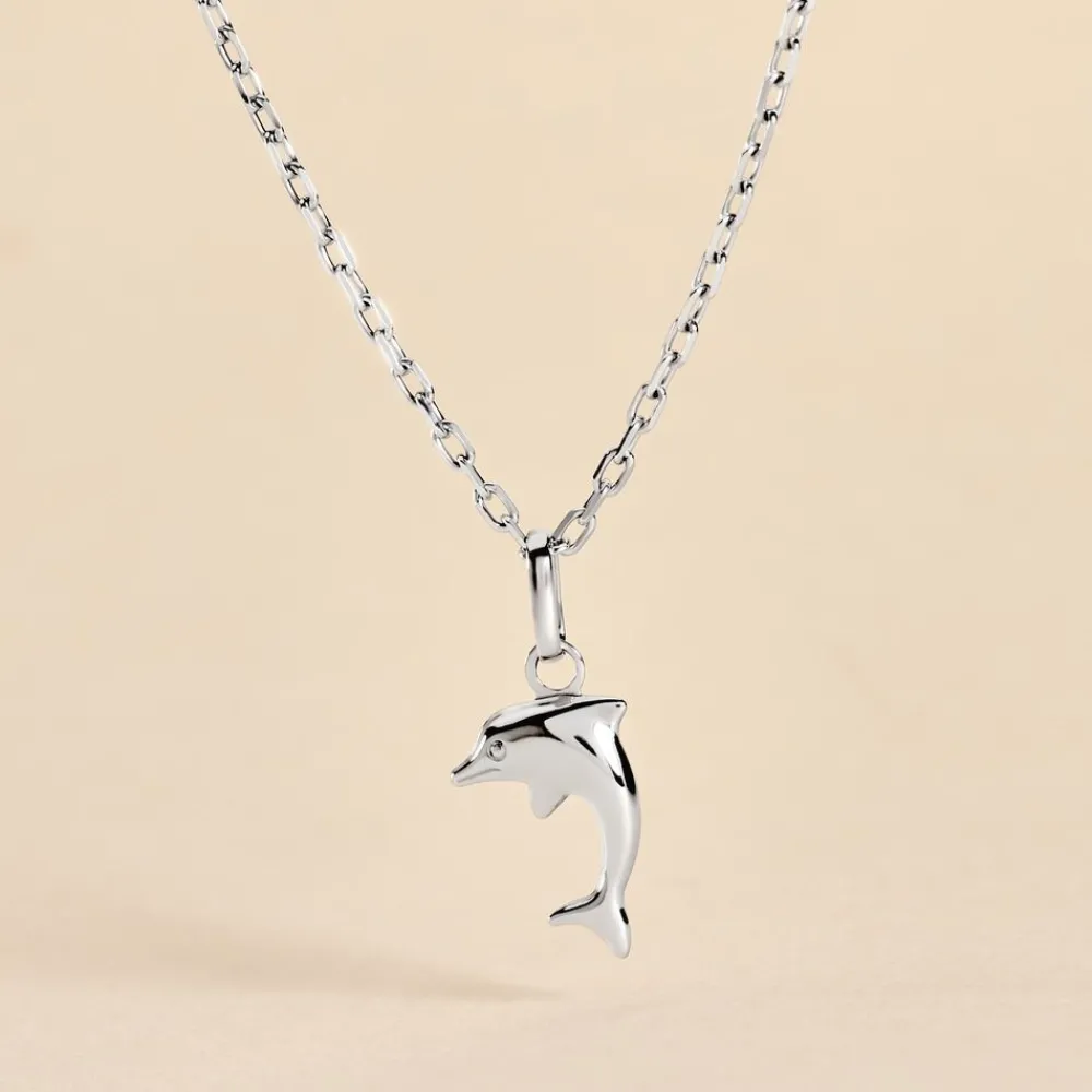 Marc Orian Pendentifs|Bijoux Homme > Pendentif Haizia Dauphin Or Blanc