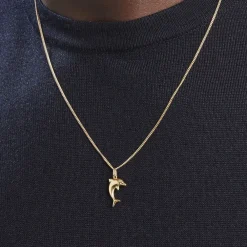 Marc Orian Pendentifs|Bijoux Homme > Pendentif Haizia Dauphin Or Jaune