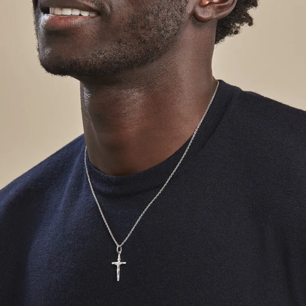 Marc Orian Pendentifs|Bijoux Homme > Pendentif Haley Croix Or Blanc