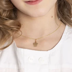 Marc Orian Pendentifs|Bijoux Enfant > Pendentif Hallie Ange Dentelle Or Jaune