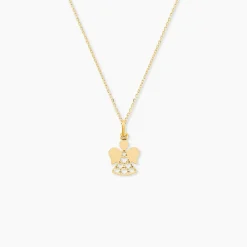 Marc Orian Pendentifs|Bijoux Enfant > Pendentif Hallie Ange Dentelle Or Jaune