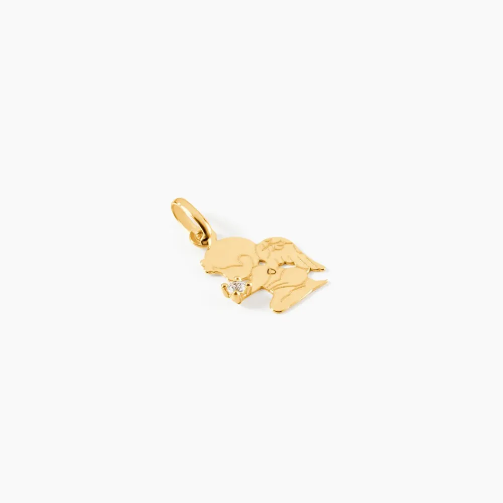 Marc Orian Bijoux Zirconium|Pendentifs > Pendentif Hallie Ange Or Jaune Oxyde De Zirconium