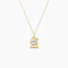 Pendentif Hanan Ange Parchemin Or Bicolore