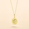 Marc Orian Pendentifs|Pendentifs Personnalisés > Pendentif Hanita Ange Rond Satine Or Jaune