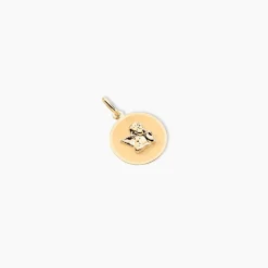 Marc Orian Pendentifs|Pendentifs Personnalisés > Pendentif Hanita Ange Rond Satine Or Jaune