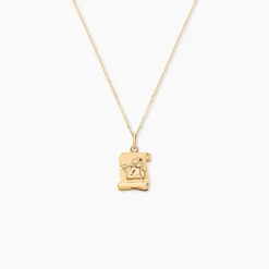Pendentif Hanne Ange Parchemin Or Jaune