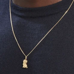 Marc Orian Pendentifs|Bijoux Homme > Pendentif Hayate Chat Or Jaune