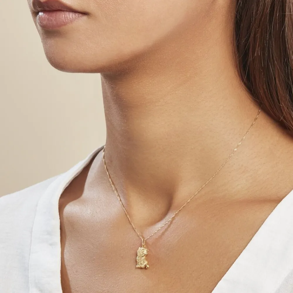 Marc Orian Pendentifs|Bijoux Homme > Pendentif Hayate Chat Or Jaune