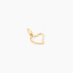 Marc Orian Pendentifs|Pendentifs > Pendentif Heather Coeur Strie Or Jaune