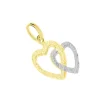 Marc Orian Pendentifs|Pendentifs > Pendentif Hedda Coeurs Ciseles Or Bicolore