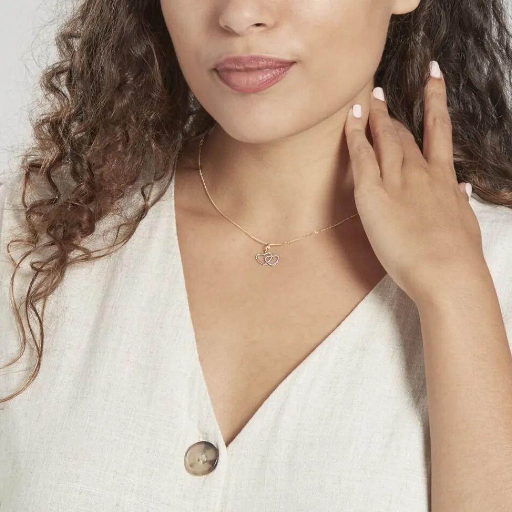 Marc Orian Pendentifs|Pendentifs > Pendentif Hedda Coeurs Ciseles Or Bicolore